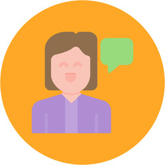 Female Witnness icon vector image. Can be used for Crime Investigation.