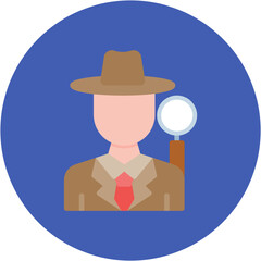 Investigator icon vector image. Can be used for Crime Investigation.