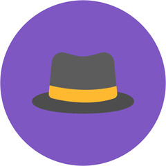 Noir Hat icon vector image. Can be used for Crime Investigation.