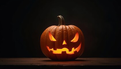 Obraz premium Ghoulish Glow A JackoLanterns Halloween Smile