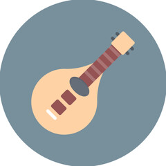 Mandolin icon vector image. Can be used for Artist Studio.