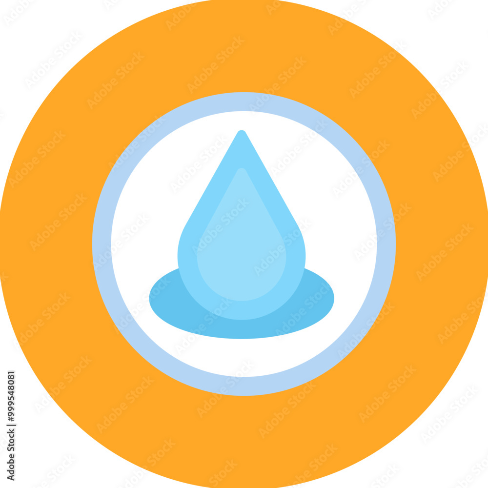 Wall mural Big Drop icon vector image. Can be used for Water Park.