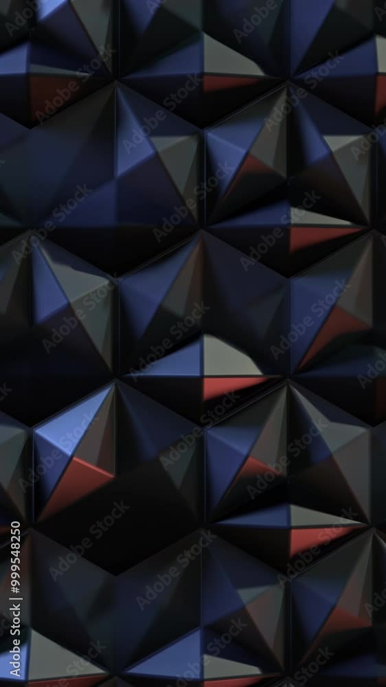 Poster moving abstract background in the form of glowing 3d rhombuses, seamless loop. stock animation. shin