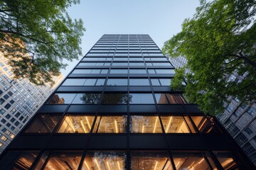 Modern Urban Architectural Marvel with Glass Facade