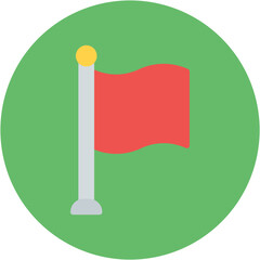 Flag icon vector image. Can be used for Geography.