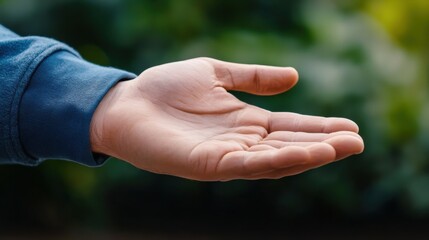Open Hand Gesture in Natural Background