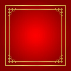 chinese certificate frame square, red background, certificate line frame, antique china border gold frame, chinese new year frame outline