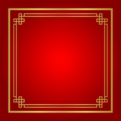 chinese certificate frame square, red background, certificate line frame, antique china border gold frame, chinese new year frame outline