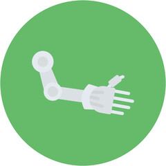 Bionic Arm icon vector image. Can be used for Robotics.