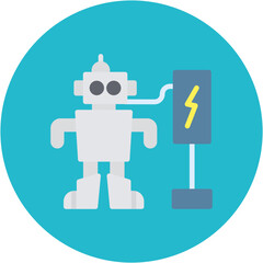 Charger icon vector image. Can be used for Robotics.