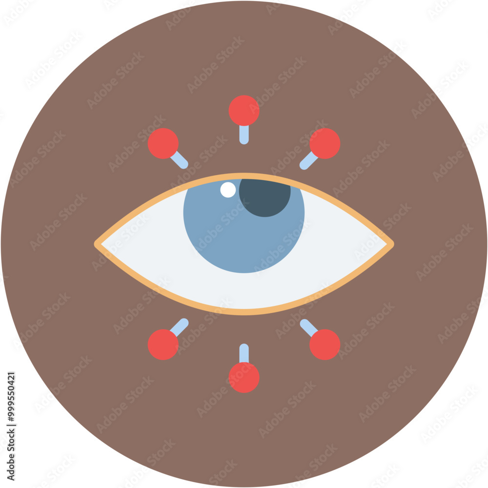 Poster Cyber Eye icon vector image. Can be used for Robotics.