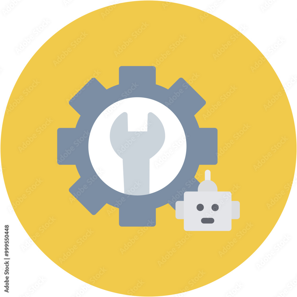 Sticker Maintenance icon vector image. Can be used for Robotics.