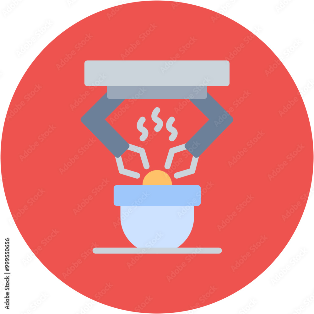 Poster robotic kitchen icon vector image. can be used for robotics.