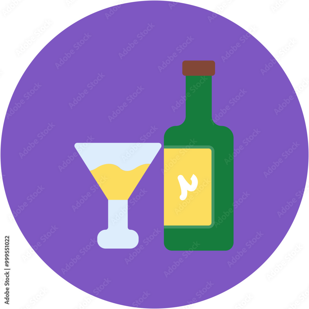 Sticker Champagne Glasses icon vector image. Can be used for Award Events.