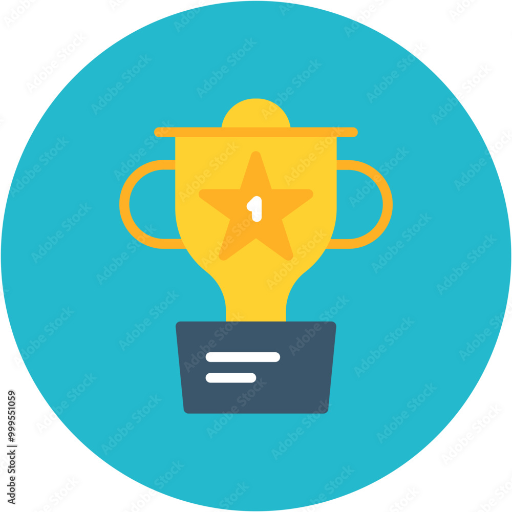 Poster First Prize icon vector image. Can be used for Award Events.