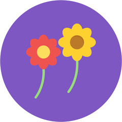 Flowers icon vector image. Can be used for Award Events.