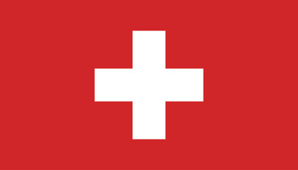 Switzerland National Flag. Vector Illustration