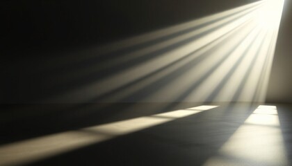 Sunlight beams through a window onto a floor and wall.