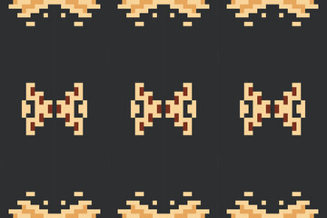 Sari Border Ikat Pattern Originfolk Embroidery, Aztec Geometric Ornament Print. Design for Carpet, Wallpaper, Clothing, Wrapping, Fabric