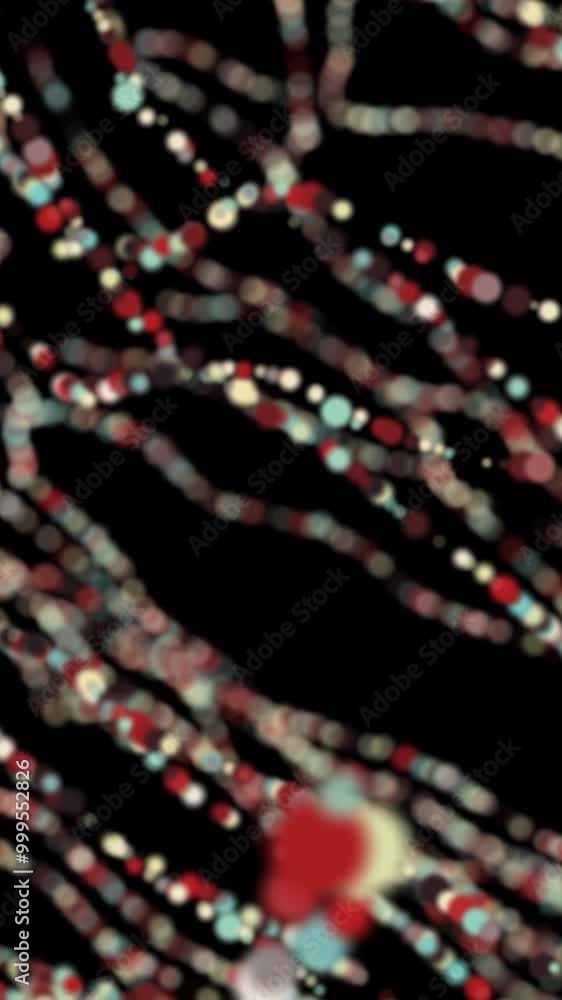 Poster abstract colored lines on black background. animation. colored lines as neural connections on a blac