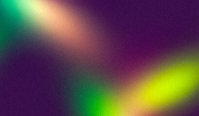 Glowing abstract grainy gradient background, magenta green orange noisy texture color shape banner poster cover header backdrop design