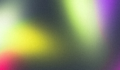 Glowing abstract grainy gradient background, purple green pink gray noisy texture color shape banner poster cover header backdrop design