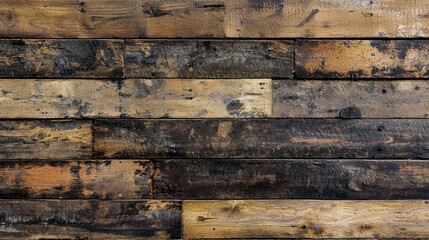 A rough texture of reclaimed wood planks, showcasing various tones and imperfections that add character and a vintage aesthetic, perfect for rustic designs