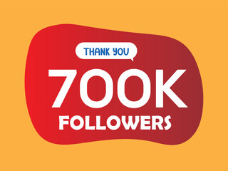 700k follower celebration vector design