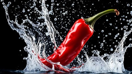 red hot chili peppers in water