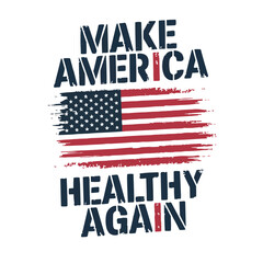 make healthy america again - Typography tshirt design, usa flag with typography great combined classic t-shirt. 