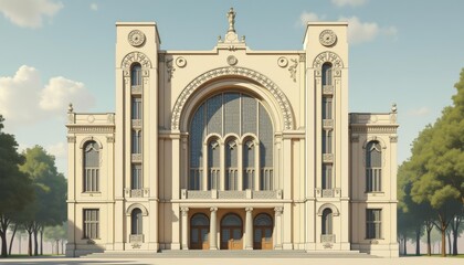  Elegant architectural design of a grand church