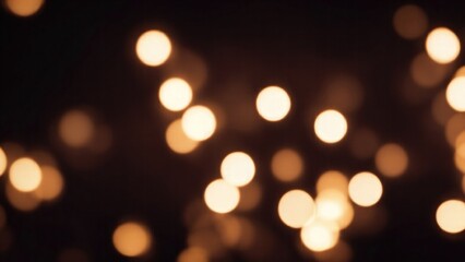 Fototapeta premium Bokeh Lights on Dark Brown Background