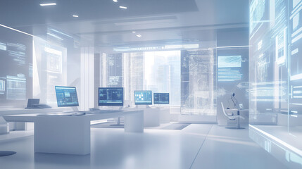 Ultra-Modern Technology-Driven Office Environment