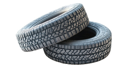 stack of tires isolated with transparant background 