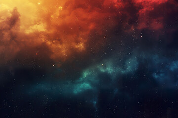 Fototapeta premium A colorful sky with clouds and stars, generative ai image.,