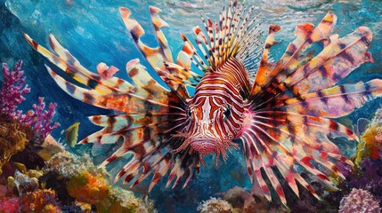 Lionfish Underwater Portrait