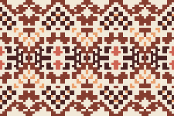 Repeating Pattern Abstract Seamless Geometric Patternfolk Embroidery, Aztec Geometric Ornament Print. Design for Carpet, Wallpaper, Clothing, Wrapping, Fabric