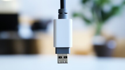 Type c data cable or usb data cable or usb power adapter for fast charging isolated on white background