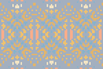 Ethnic Style Filipino Traditional Patternfolk Embroidery, Aztec Geometric Ornament Print. Design for Carpet, Wallpaper, Clothing, Wrapping, Fabric