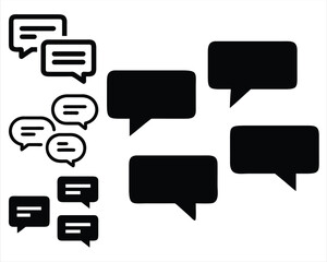 Obraz premium Speech bubble icon set. bubbles set. set of speech bubbles. line icon set. Adobe vector stock. EPS 10.