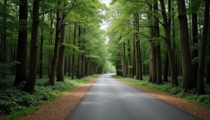 Obraz premium A serene forest path inviting exploration