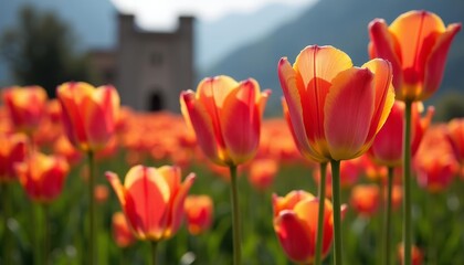 Obraz premium Blooming beauty in a field of dreams