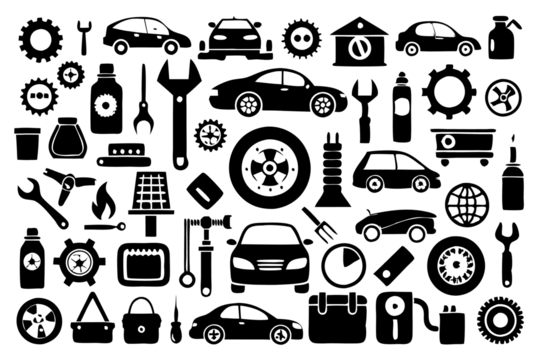 set of transport icons