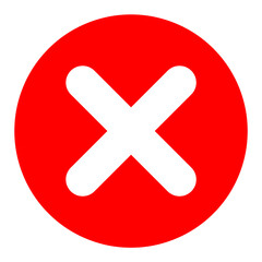red cross mark icon.cross mark button on transparent background. Cancel button.Remove sign