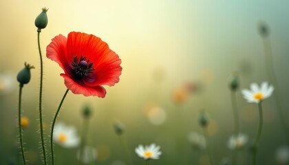 Obraz premium Blooming beauty in a field of dreams