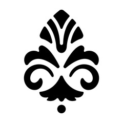 Vintage blossom icon designed in glyph style 