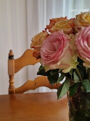 roses in a vase