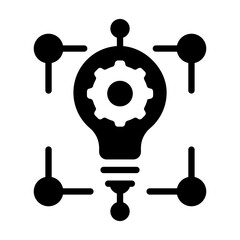 A glyph icon of automation solution 