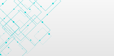 Abstract seamless pattern of randomly arranged past rectangle frames with soft on gray background. Vector abstract futuristic architecture concept with digital geometric connection lines. vector.