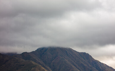 clouds over the mountains
